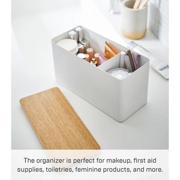 Yamazaki Home Rin Yamazaki Home Countertop Organizer Bathroom Kitchen Toiletries Holder, Sliding Divider