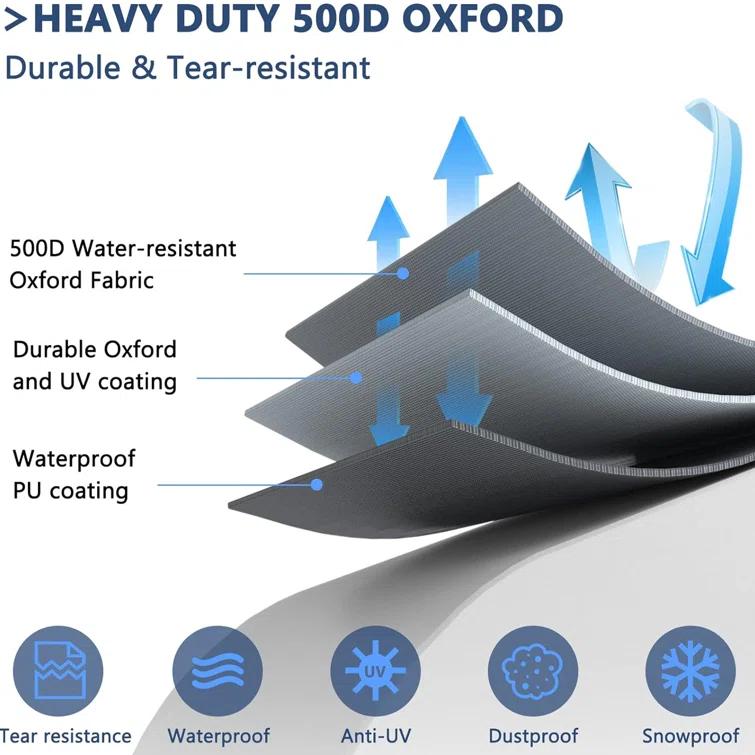 Arlmont & Co. Heavy Duty Waterproof Patio Furniture Set Covers for 4 Pieces Outdoor Conversation Set