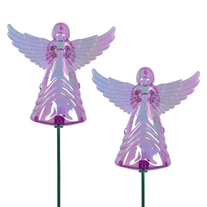 Exhart 2 Piece Angel WindyWing Garden Stakes, 4.5 by 30 Inches (Set of 2)