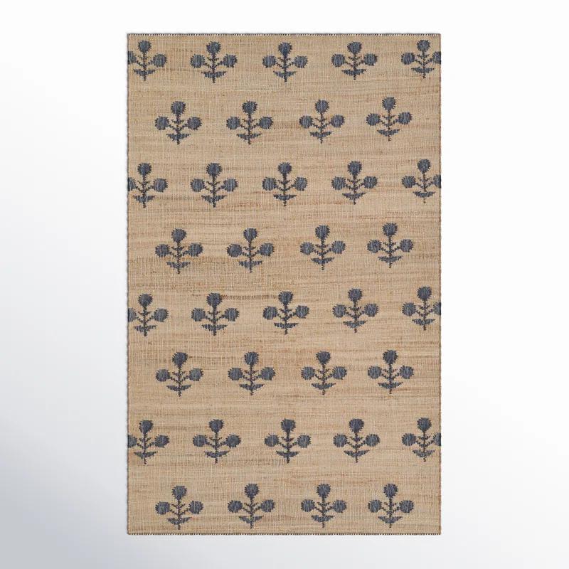 Erin Gates by Momeni Orchard Bloom Blue Hand Woven Wool and Jute Area Rug