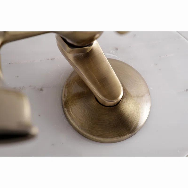Kingston Brass KS266AB Kingston Brass Kingston Two-Handle 2-Hole Wall Mount Clawfoot Tub Faucet with Hand Shower