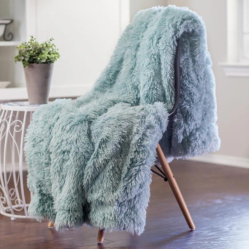 Chanasya Shaggy Shaggy Super Elegent Sherpa Long Fur Throw