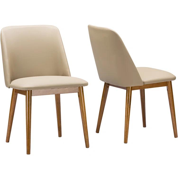 George Oliver Eli 18'' H Faux Leather Upholstered Side Chair (Set of 2)
