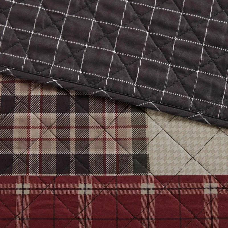 Madison Park Timber 3 Piece Reversible Printed Quilt Set