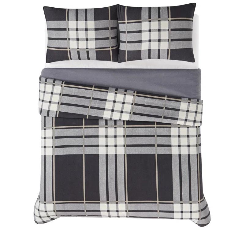 Truly Soft Milo Plaid Flannel Flannel Plaid Duvet Cover Set