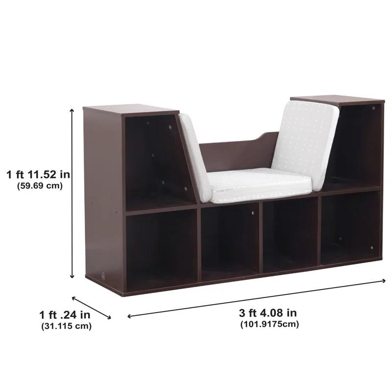 KidKraft Bookcase with Reading Nook, 6 Shelves