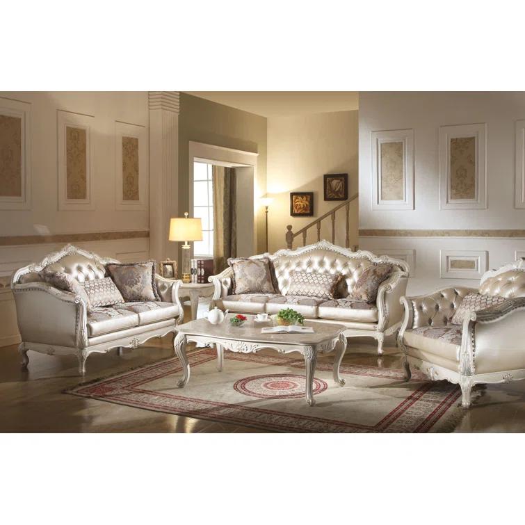 Andrew Home Studio Stella II 84'' Faux Leather Sofa