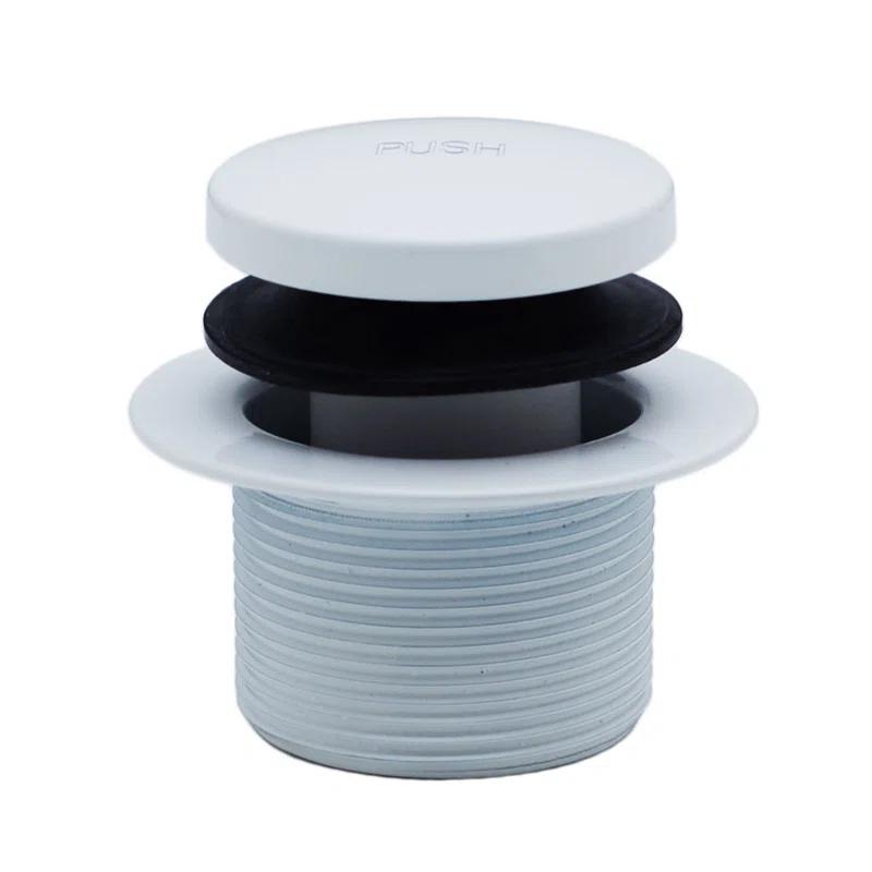 Westbrass 5-1/4" Front Diverter Tub Spout with Tip-Toe Drain and 2-Hole Overflow Trim CO531-26