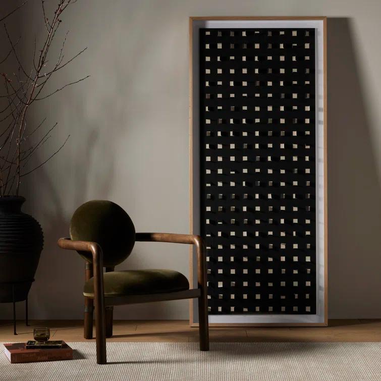 See Through Long Wall Art - Tan and Black