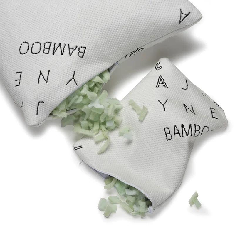 Ella Jayne Home Ella Jayne Bamboo 2-Piece Bundle: Bamboo Mattress Pad & Shredded Memory Foam Pillow Jumbo