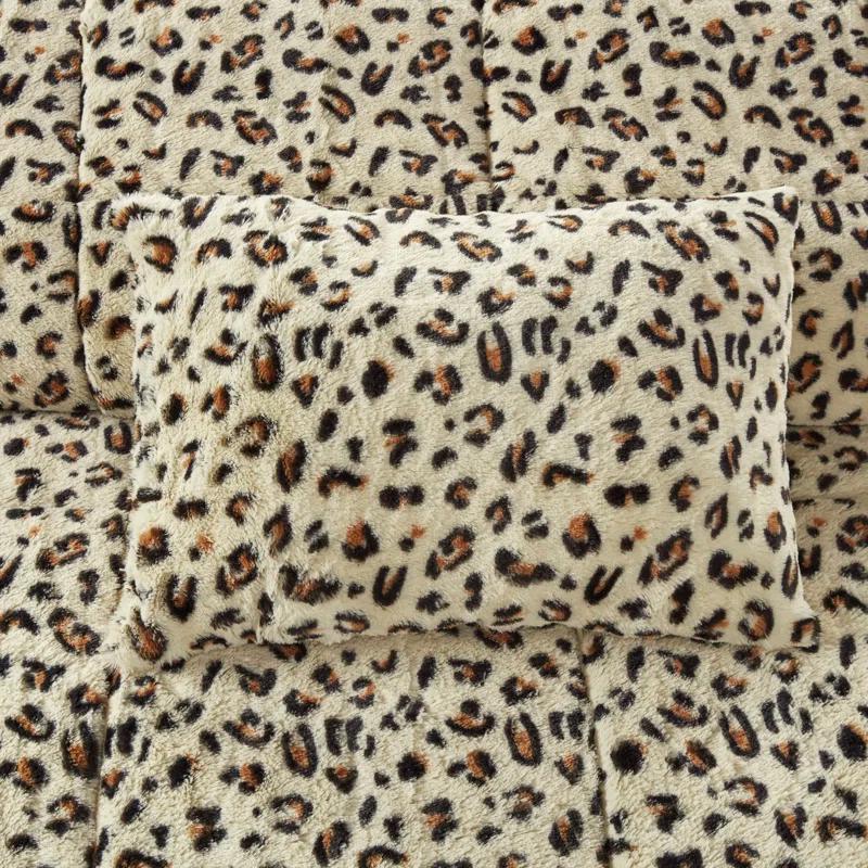Madison Park Zuri Faux Fur Comforter Set