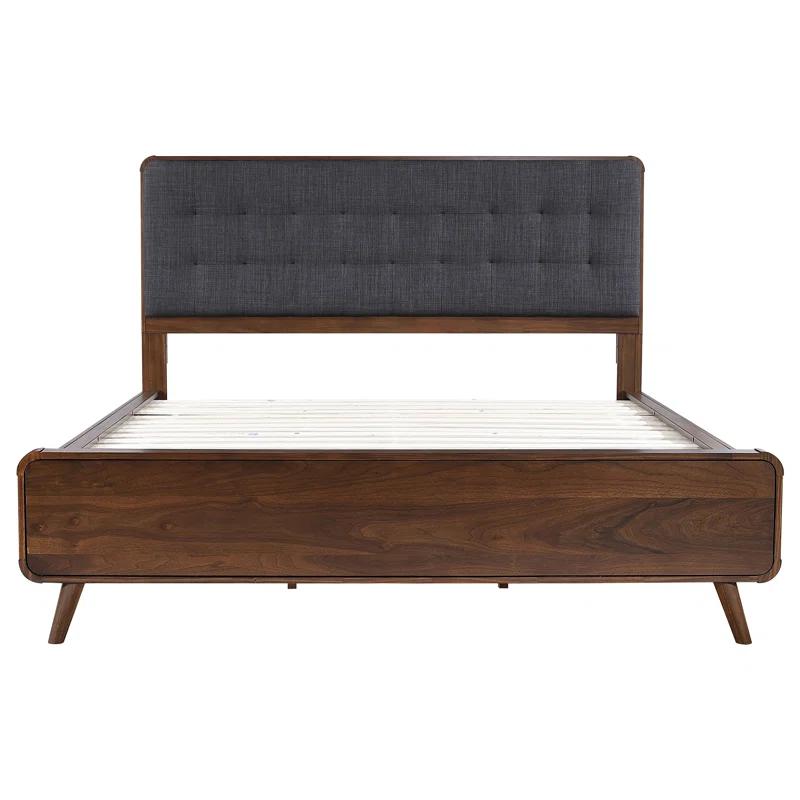 Kirby Kha Robyn Wood Panel Bed Dark Walnut