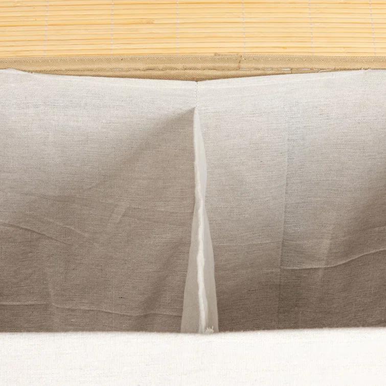 Household Essentials Bamboo Double Laundry Hamper with Rope Handles, Lid and Removable Machine Washable Laundry Bag, 39-Gallons