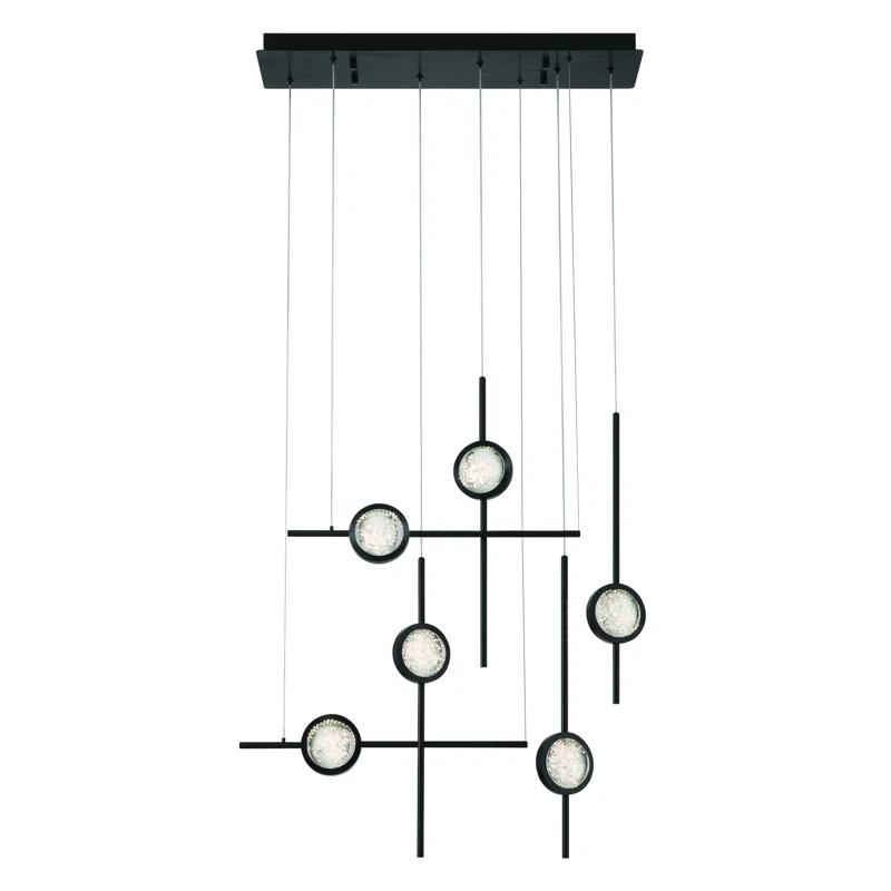 Eurofase Barletta 6 - Light Dimmable LED Linear Chandelier