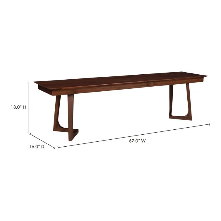 Fischer 67" Solid Wood Dining Bench