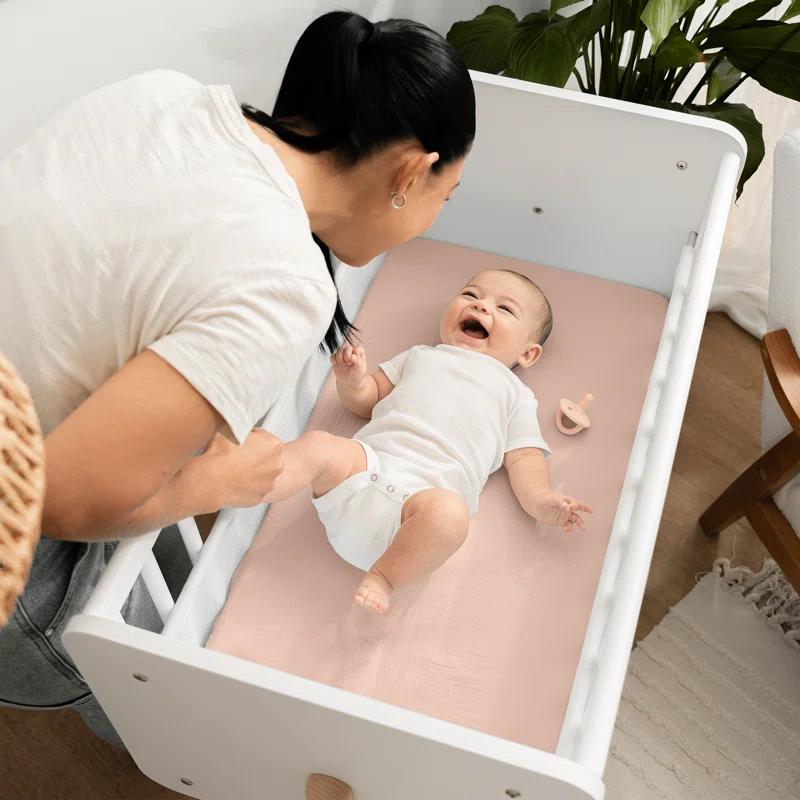 Comfy Cubs Fiited Sheets Cotton Blend Fitted Bassinet Sheet