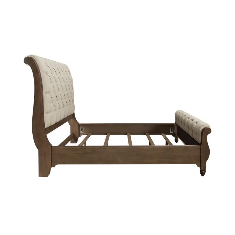 Lark Manor™ Aisja Upholstered and Tufted Sleigh Bed