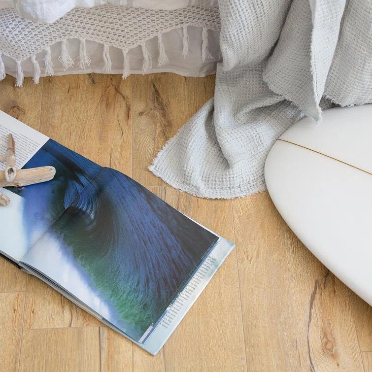 Venice Waffle Weave Throw by Pom Pom at Home - Taupe