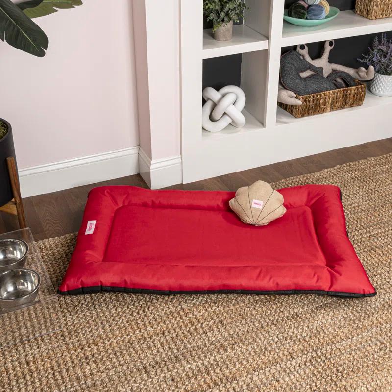 The Licker Store Archie Traditional Oxford Waterproof Indoor/Outdoor Hand-Washable Memory Foam Camping Pet Bed