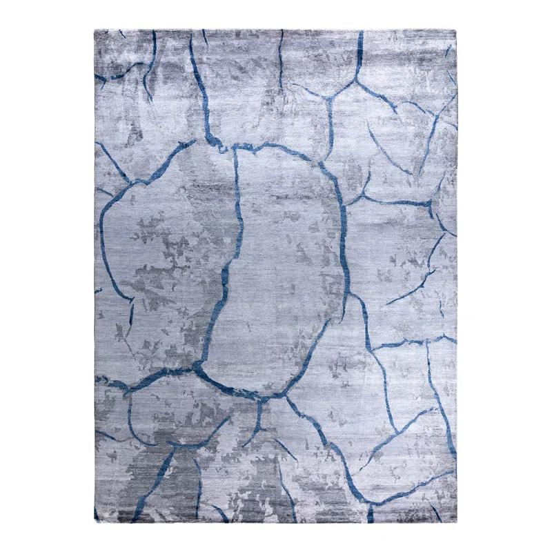 Solo Rugs Modern One-of-a-Kind Hand-Knotted Area Rug - Gray, 9' 1" x 12' 1" | Wayfair
