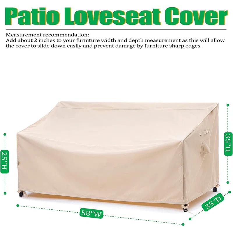 F&J Outdoors Premium Waterproof Outdoor Patio Sofa Cover: Latest Rip-Stop Fabric, 3-Year Warranty