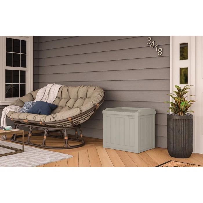 Suncast Suncast 22 Gallon Water Resistant Deck Box with Storage Seat