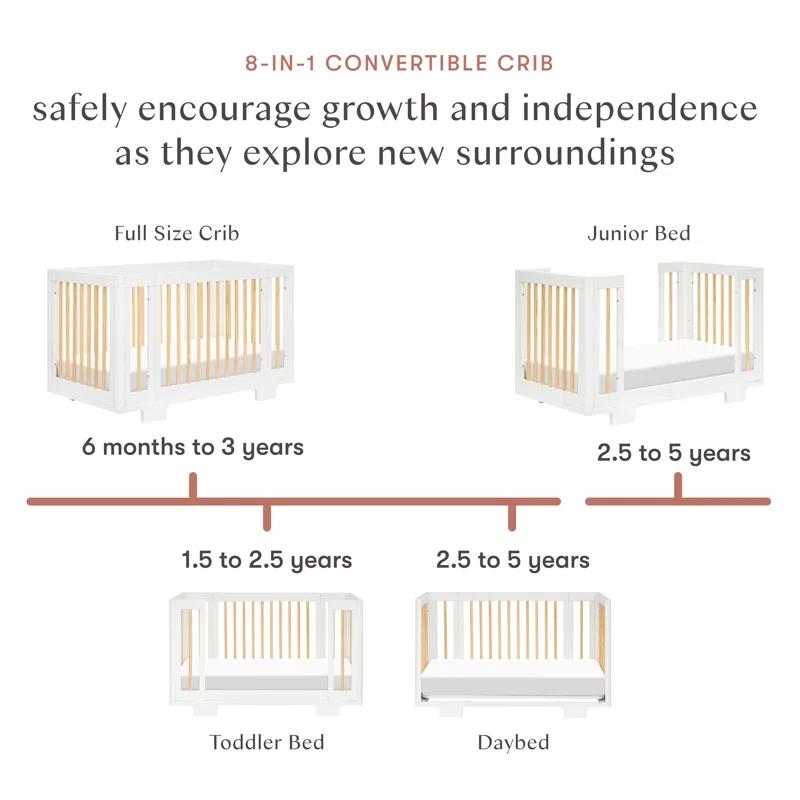 Yuzu 8-In-1 Convertible Crib With All-Stages Conversion Kits