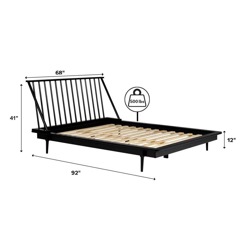 Mercury Row® Henline Solid Wood Platform Spindle Bed