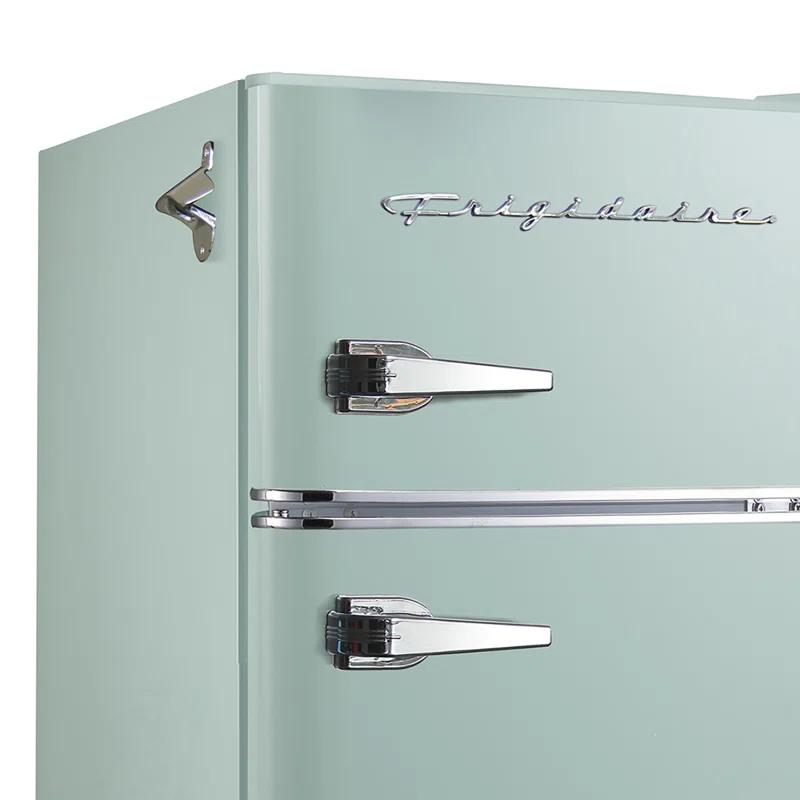 Frigidaire 3.2-Cu Ft. 2-Door Retro Compact Bar Fridge With Freezer And Side Bottle Opener