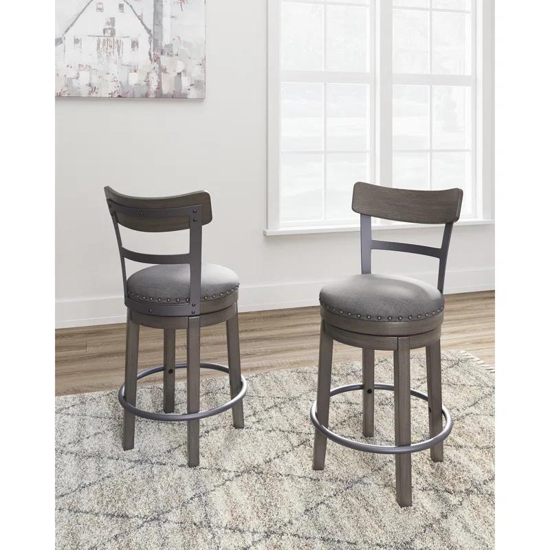 Red Barrel Studio® Obdulio Swivel Upholstered Counter Stool