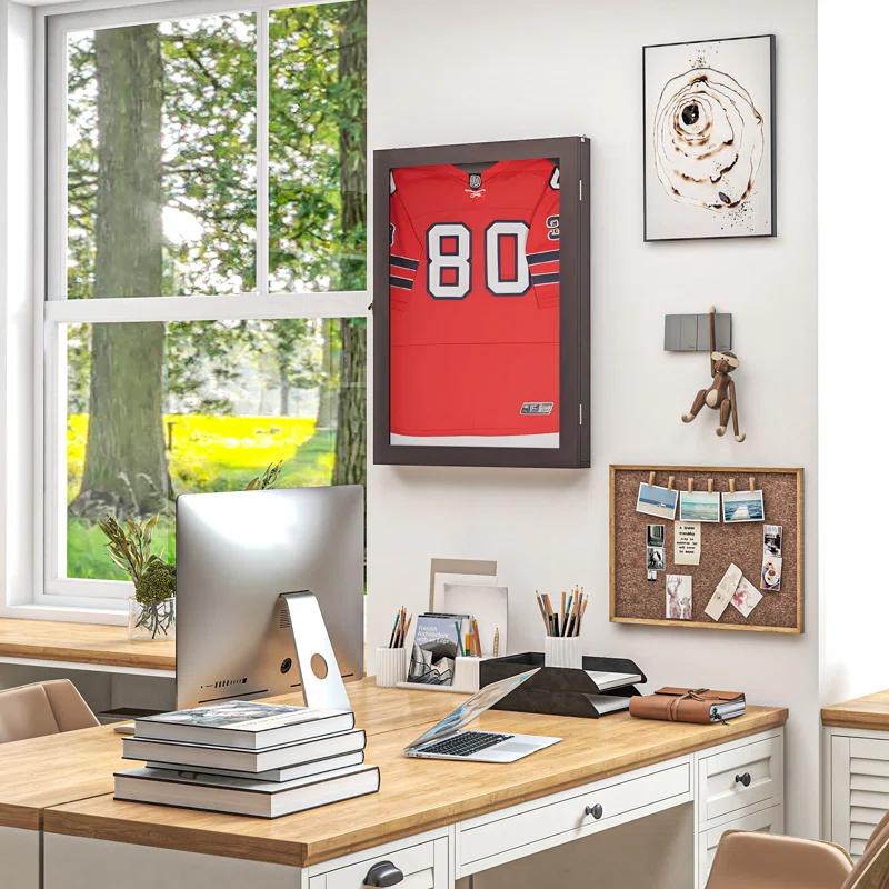 HomCom 2.5'' D Plastic/Acrylic Jersey Case | Wayfair