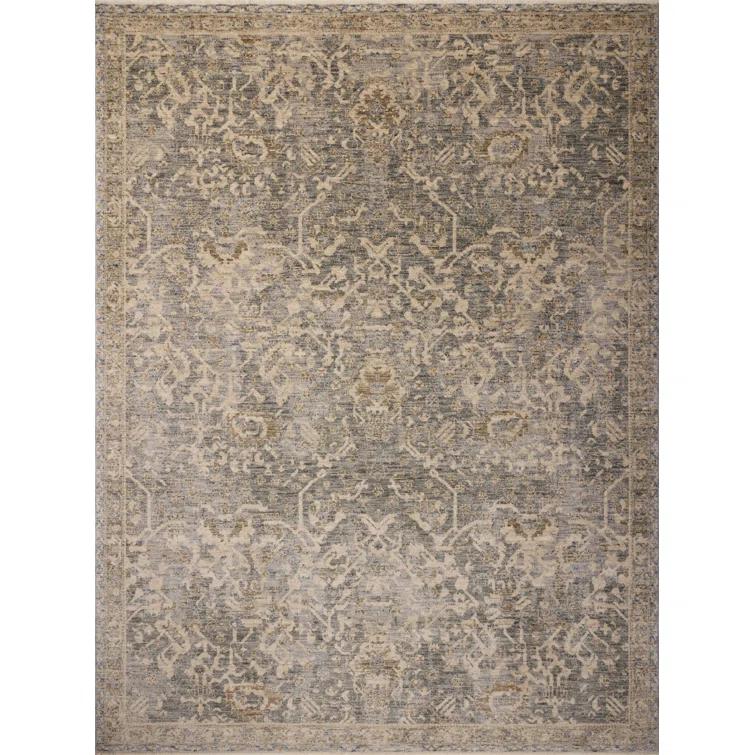 Junie I Rug Magnolia Home by Joanna Gaines x Loloi - Blue and Natural / 6'7" x 9'10"