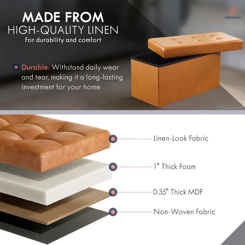 The Final Grab Inc. Faux Leather Ottoman