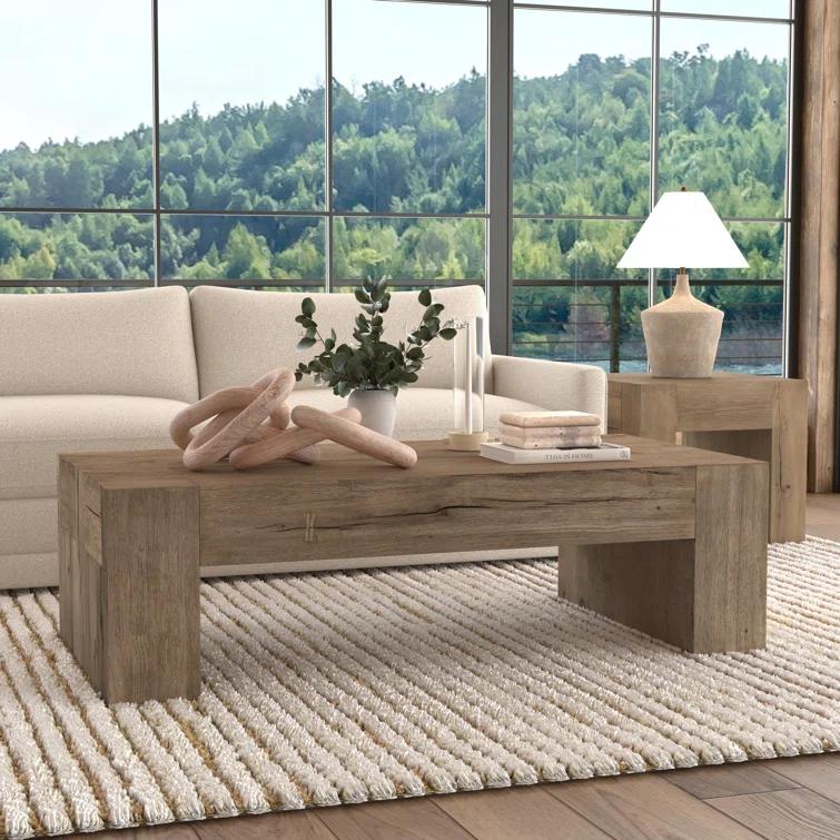 Raymond Rectangular Reclaimed Wood Coffee Table (60")