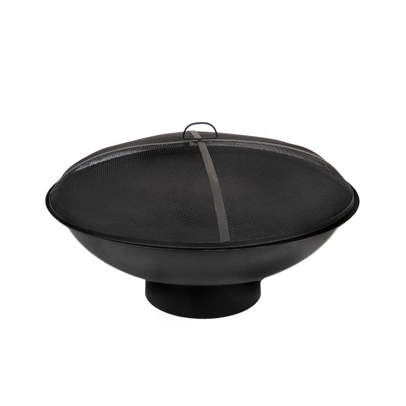 17 Stories Anija Round Cast Iron Smokeless Fire Pit