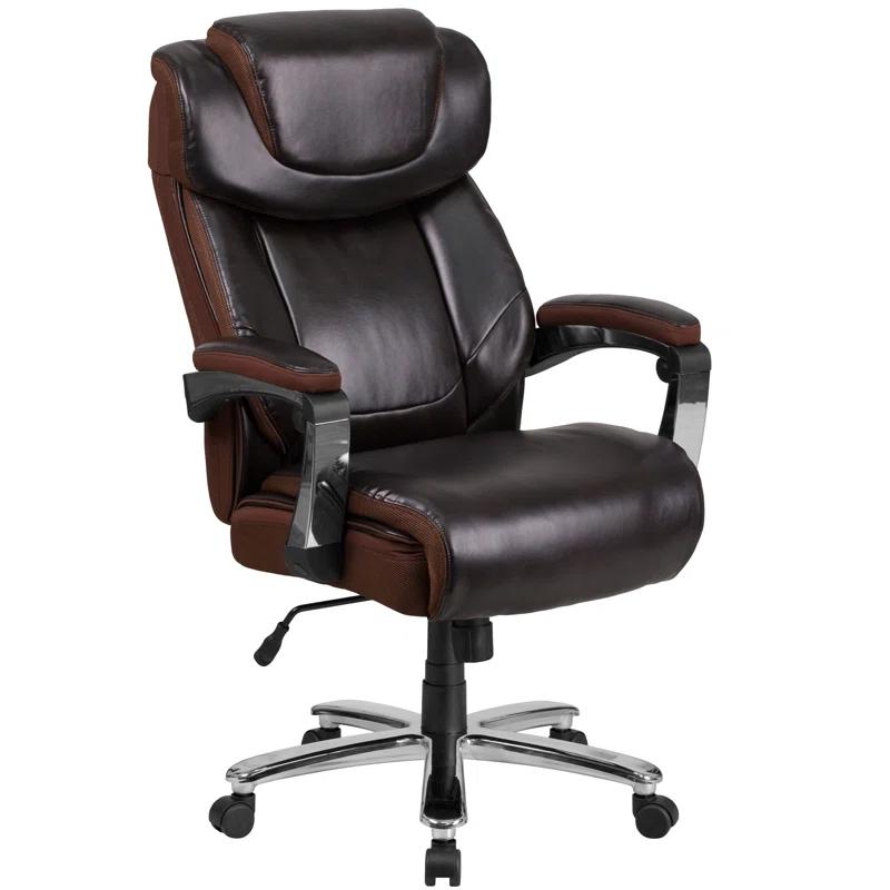 Flash Furniture Esmeralda Big & Tall LeatherSoft Ergonomic Office Chair with Headrest and Armrests