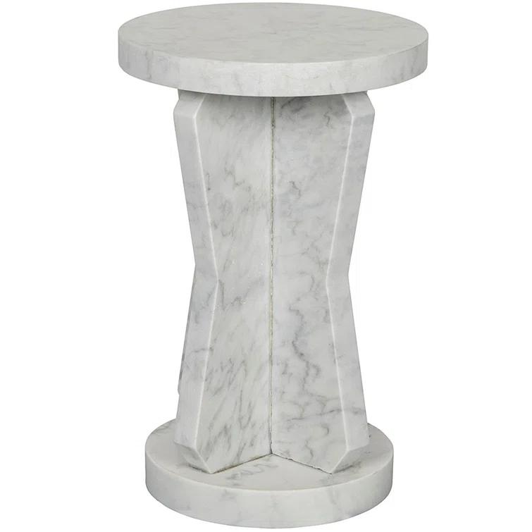 Noir Ingram Marble Top End Table