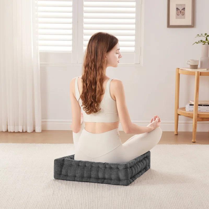 Intelligent Design Azza Poly Chenille Square Floor Pillow Cushion