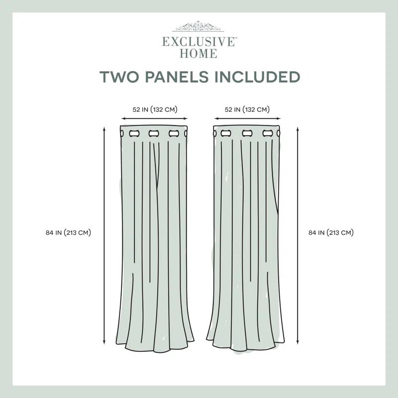 Nicole Miller Nicole Miller Turion Floral Room Darkening Blackout Grommet Top Curtain Panel Pair (Set of 2)