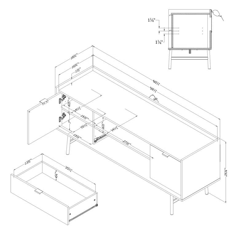 South Shore City Life 75" TV Stand With Doors And Drawer | Wayfair
