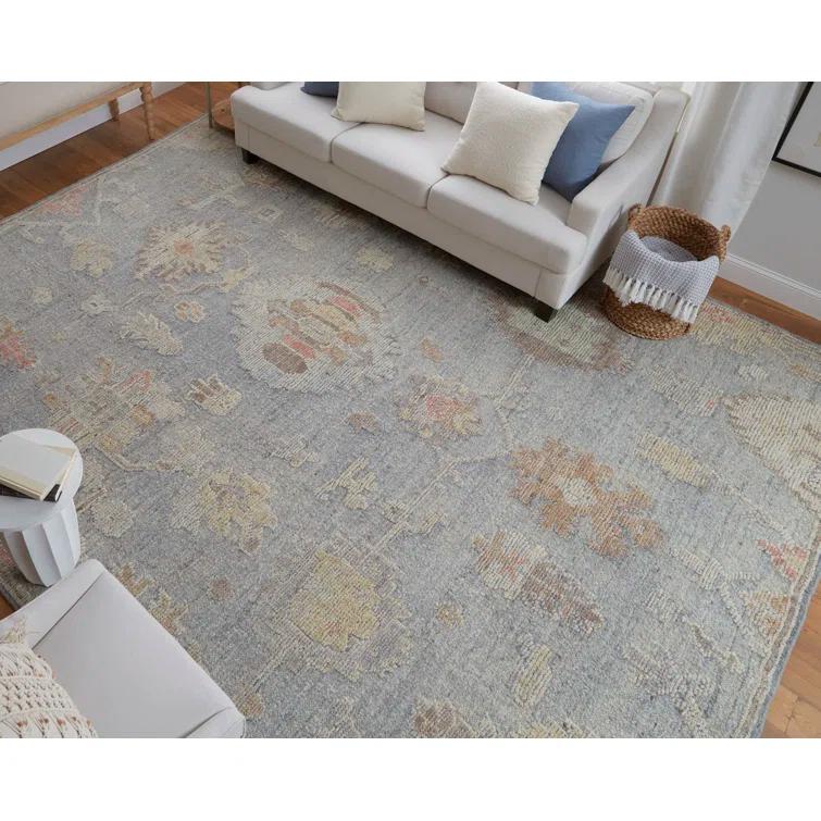 Grafton Transitional Floral & Botanical Blue/Gray/Yellow Area Rug