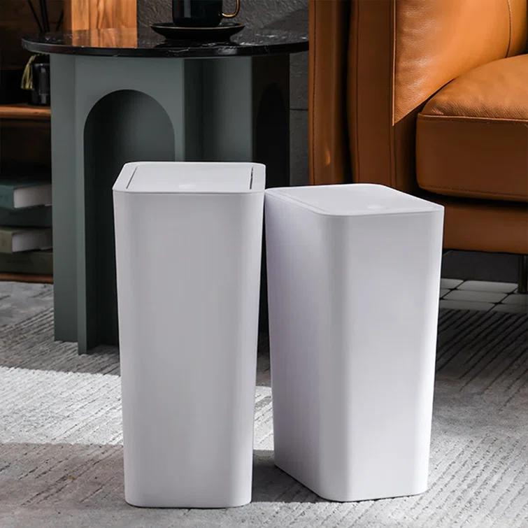 HANAMYA Plastic Touch Top Waste Basket - 2.6 Gallons