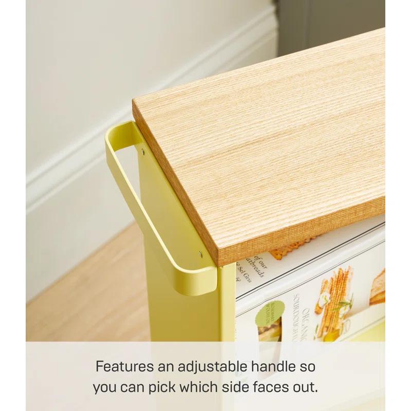 Tower Yamazaki Home Rolling Slim Bathroom Utility Cart, Storage Shelf Narrow Organizer Rack