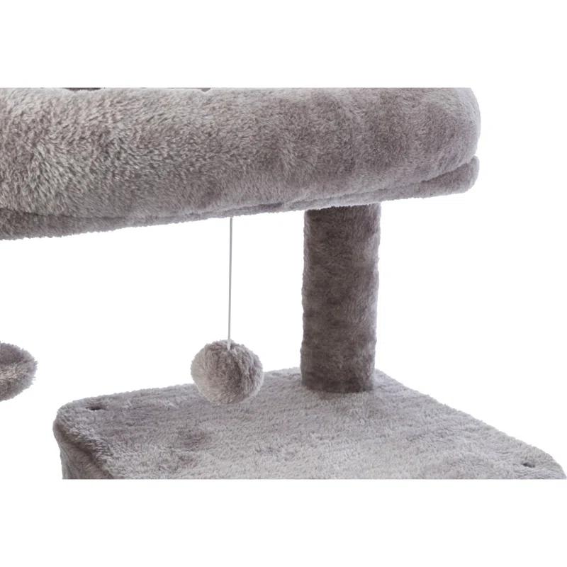 TRIXIE TRIXIE Pepito 39.4" Cat Tower, 3-Level Cat Tree with Sisal Scratching Posts and Ramp, Plush Condo and Hammock