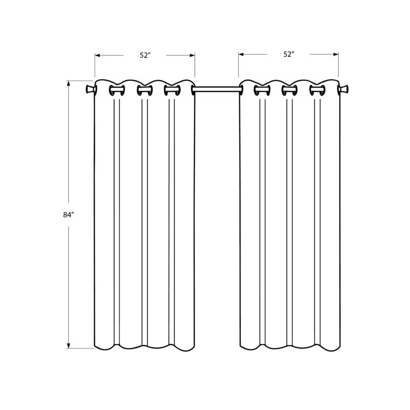 Hokku Designs Curtain Panel, 2pcs Set (Set of 2)