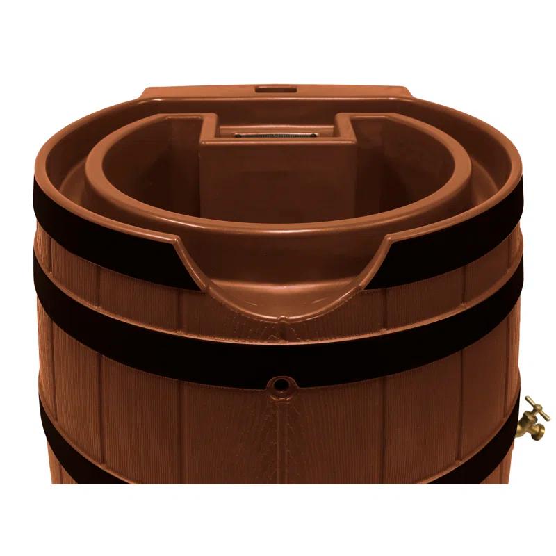 Good Ideas Good Ideas 65 Gallons Resin Drainable Dual Overflow Rain Barrel