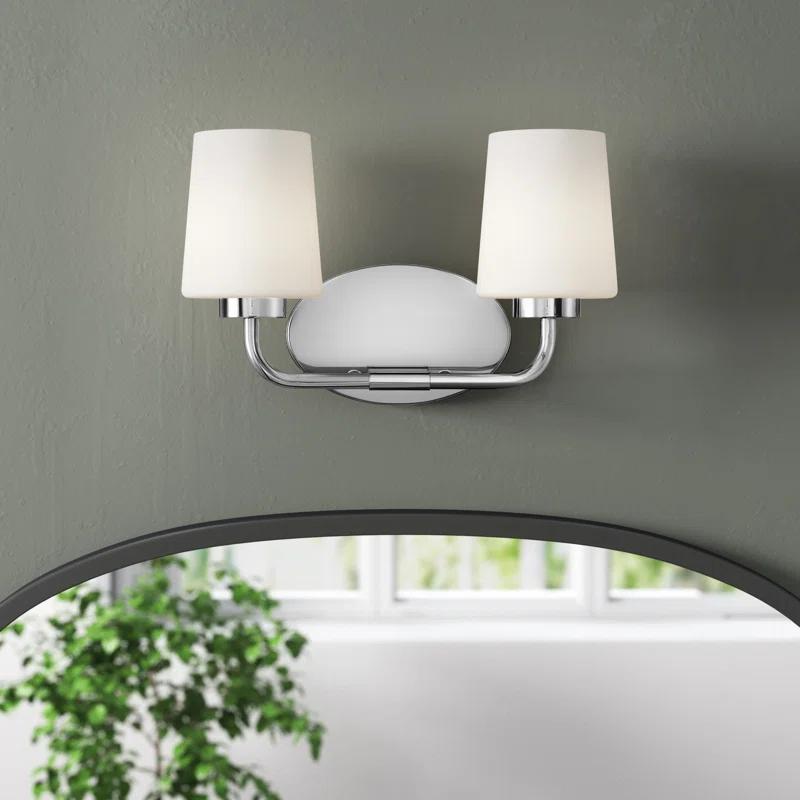 Fitz 2 Light Frosted Dimmable Vanity Light
