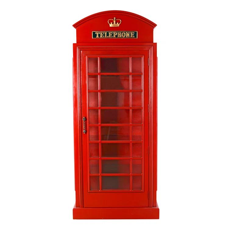 Design Toscano British Telephone Booth Display Cabinet