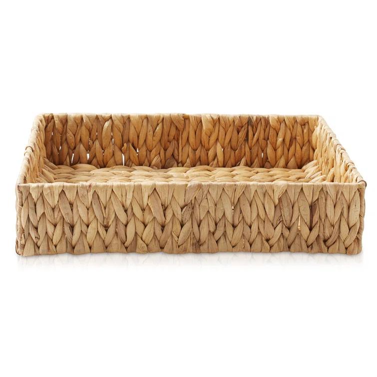 Casafield Casafield Bathroom Storage Baskets, Water Hyacinth Toilet Tank Topper Bins (Set of 2)