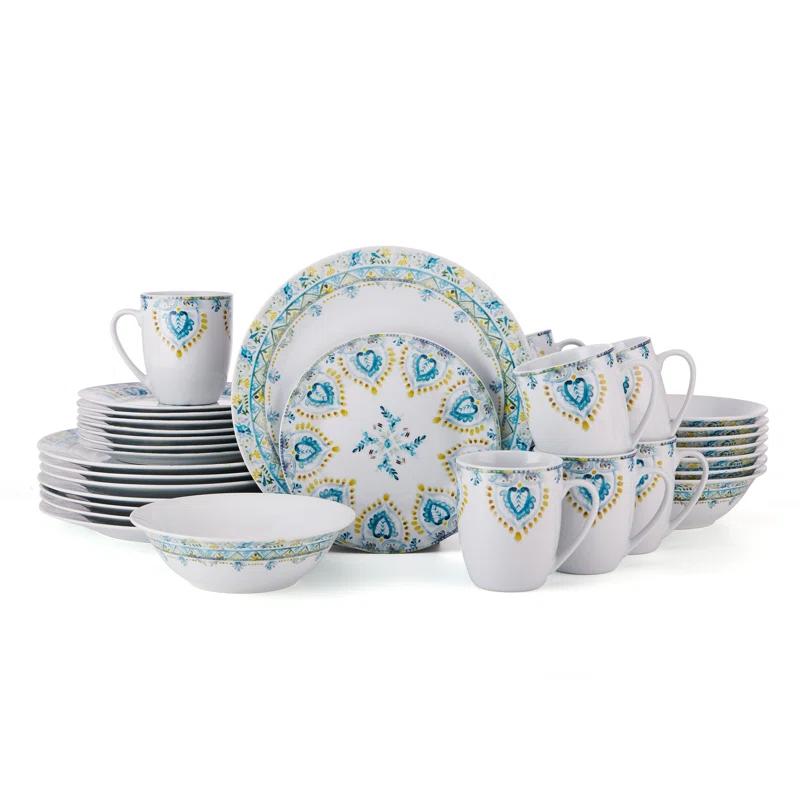Fitz and Floyd Fitz and Floyd Jodhpur 32-Piece Porcelain Dinnerware Set, Service for 8